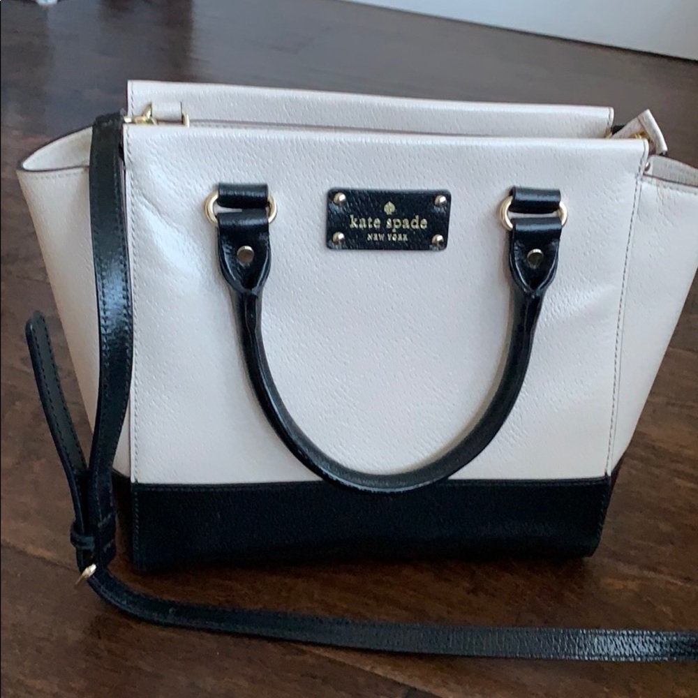 Kate Spade Crossbody Bag-Off-White & Black